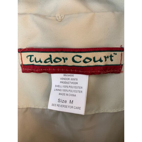 Tudor Court Womens Beige Snap Button Jacket M Lightweight Coat Polyester RA10045 - Picture 3 of 8